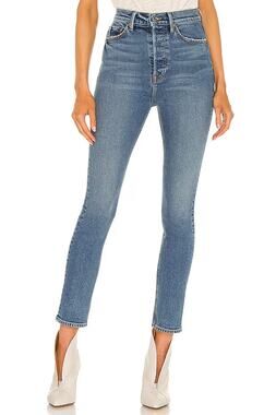 NWT GRLFRND The Piper Super High Rise Stretch Slim Crop Jeans Laurel Canyon 26